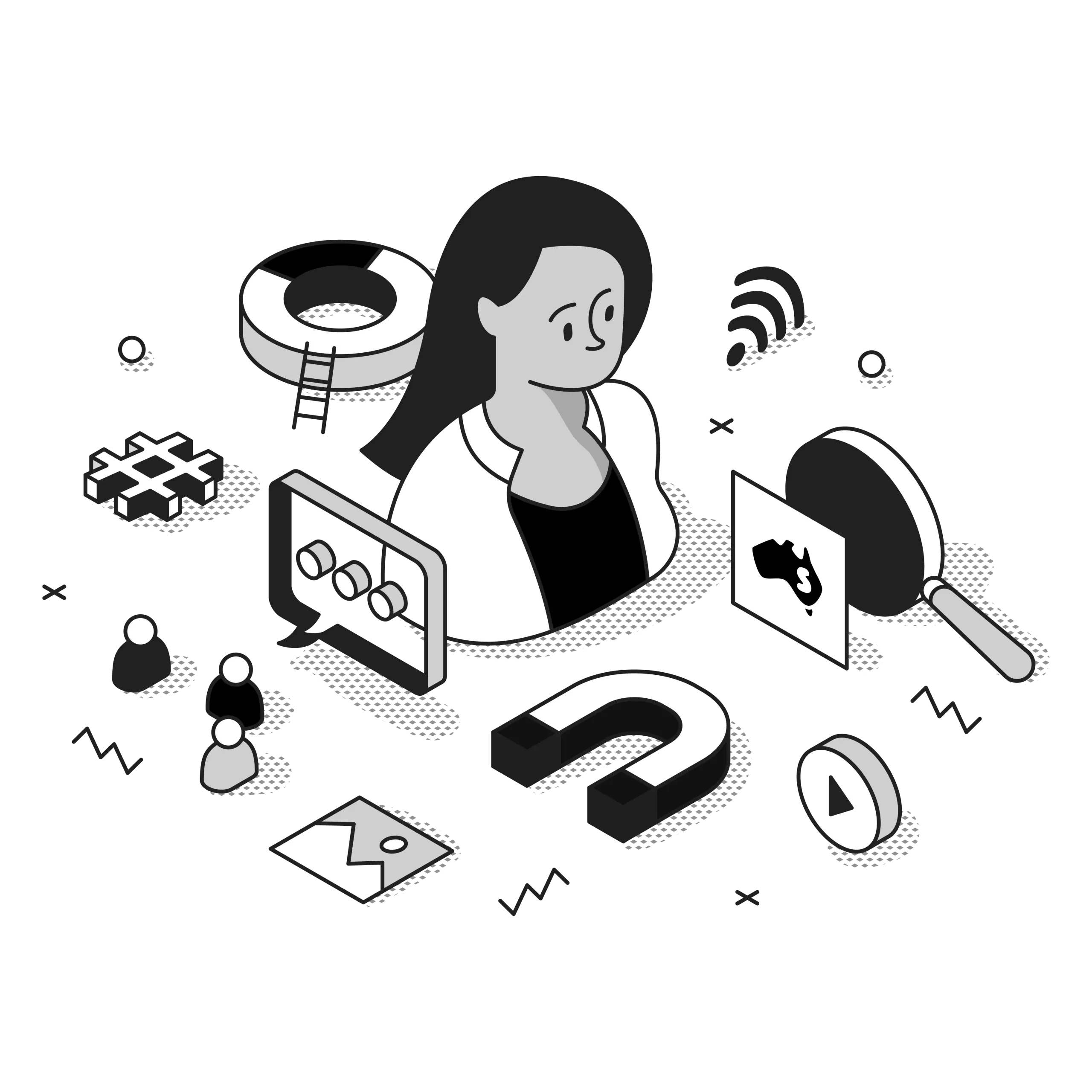 hubspot inbound marketing consultant illustration