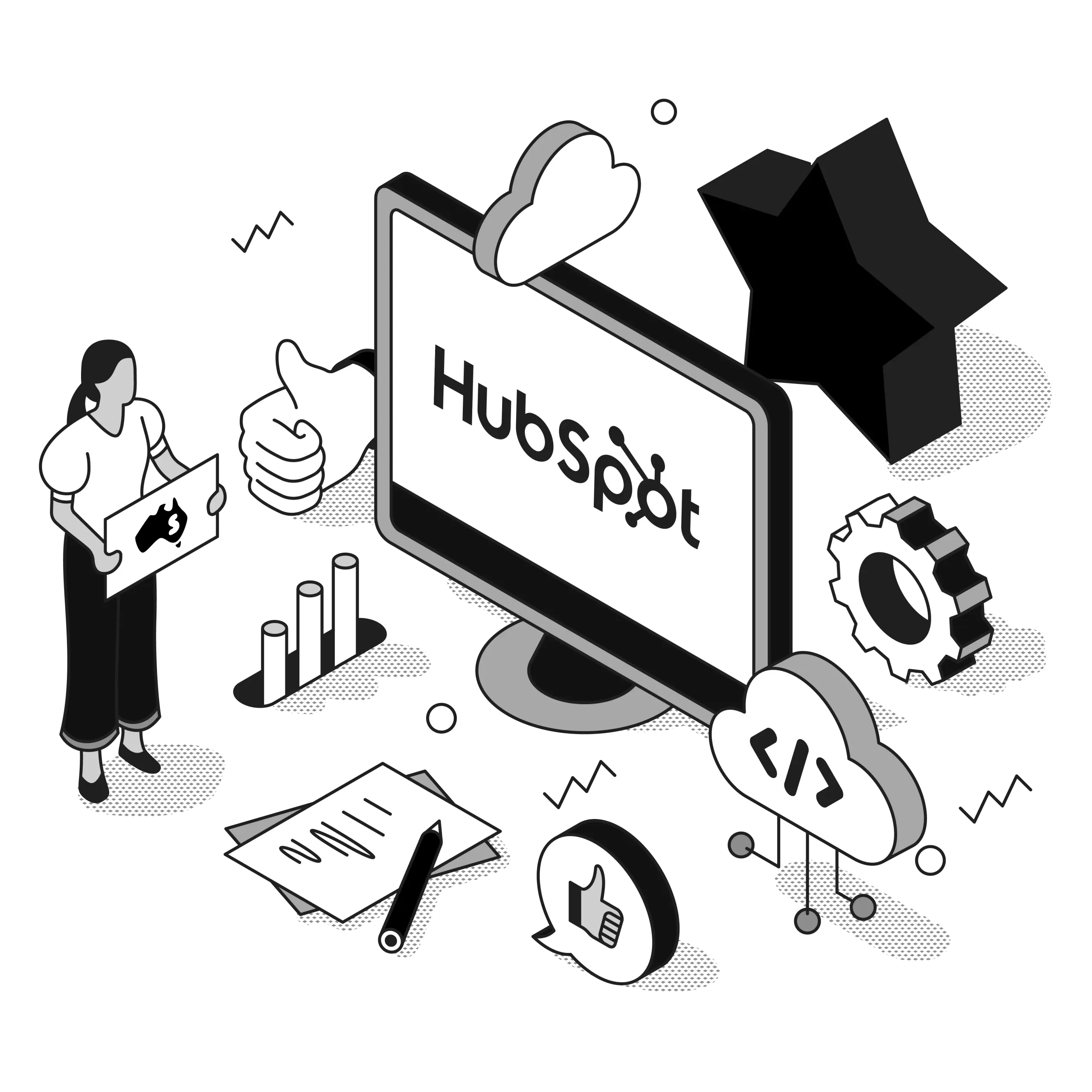hubspot solutions illustration
