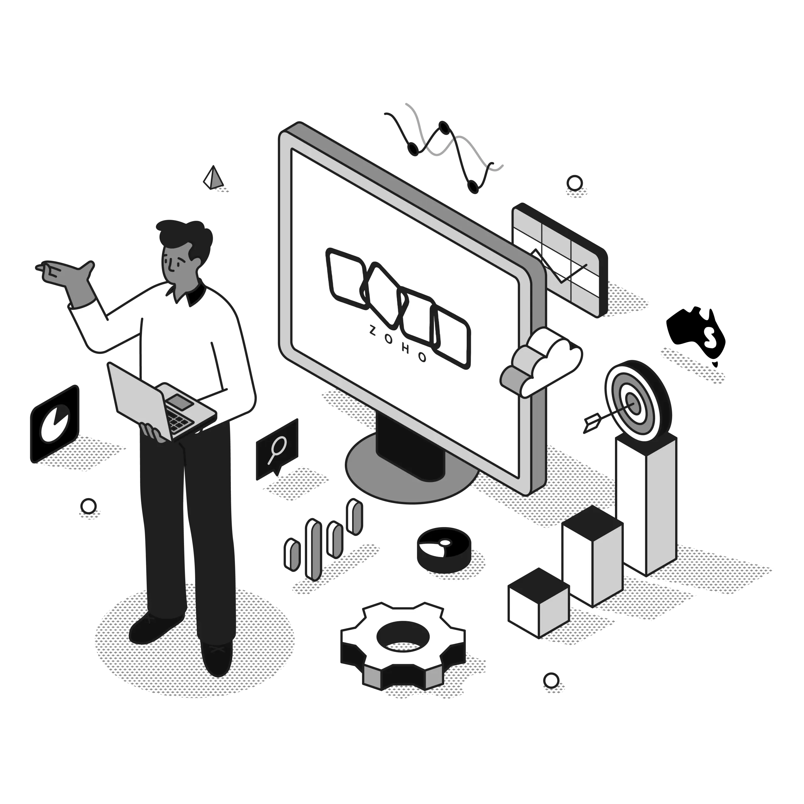 illustration of zoho consultant