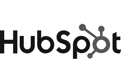 black and white icon of hubspot