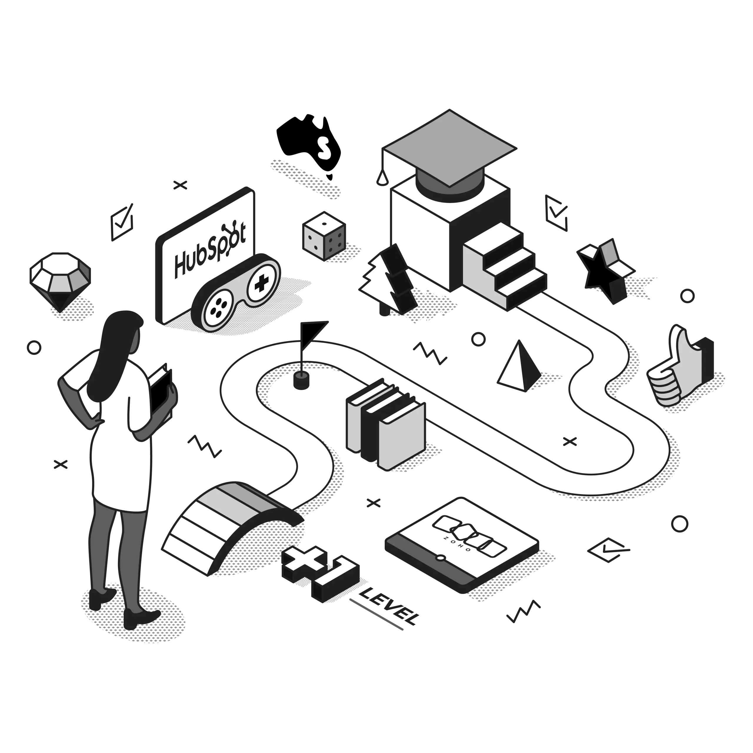 illustration of AI sales assistant