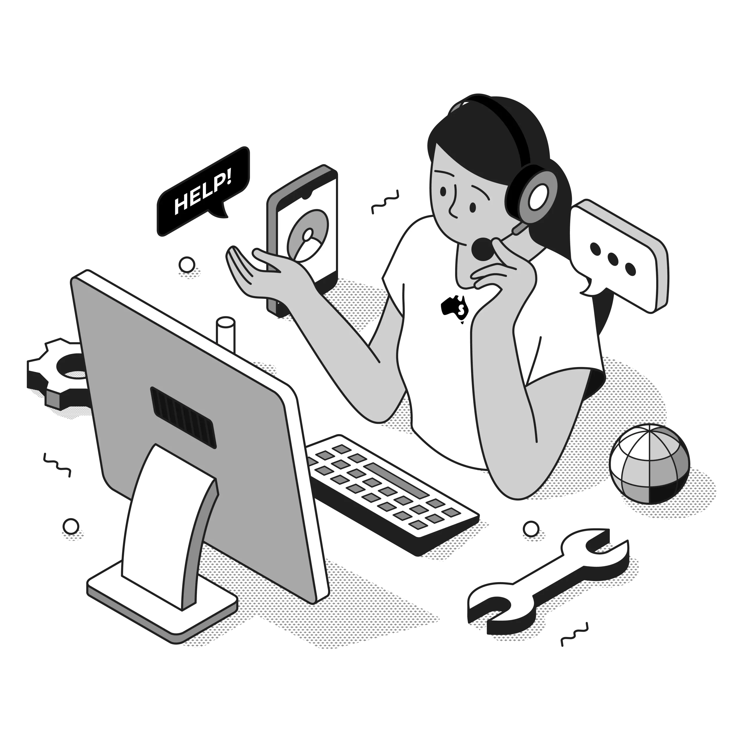 artificial intelligence in call centers illustration