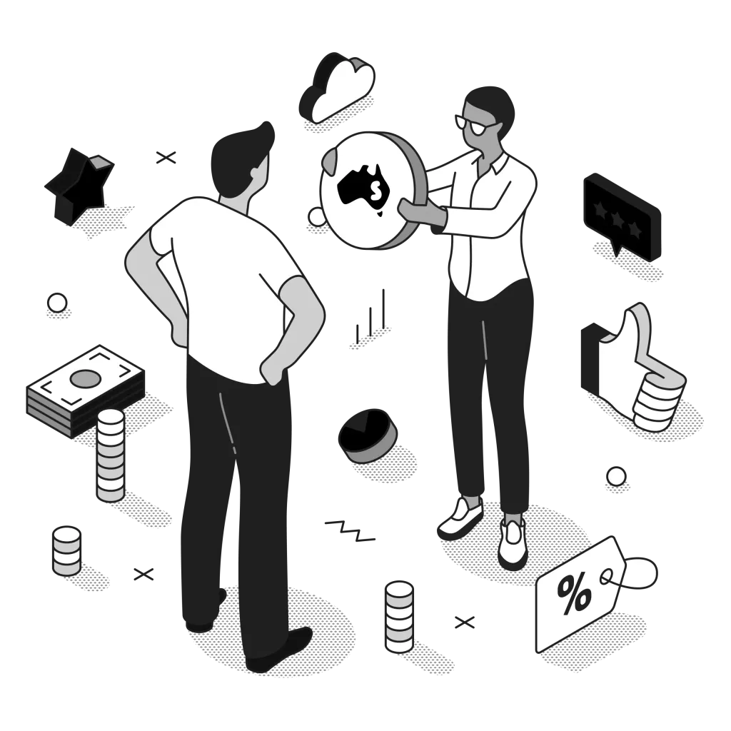 zoho development illustration black and white