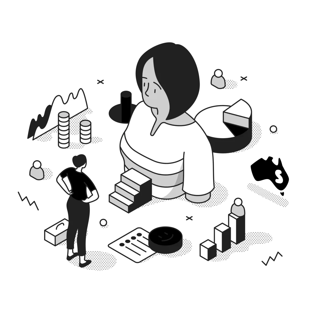 expert hubspot illustration black and white